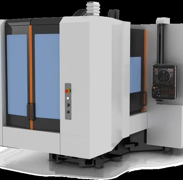 The Horizontal Machining Center has a Spindle that is Oriented Horizontally